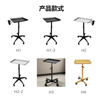 Mobile Salon Tray Stand with Aluminum Tray for Beauty and Nail Tools