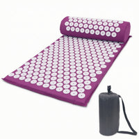 3 Pieces Acupressure Mat and Pillow Set Padded Acupressure Set with Bag Acupuncture Massage Mat Cushioned Acupuncture Pillow