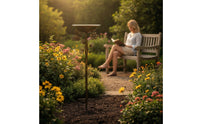 Sturdy Birdbath with Stake Vintage Bird Bath with Stake Long-Lasting Standing Bird Bath Easy to Assemble for Flower Bed