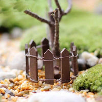 Miniature Wooden Fence for Micro Landscape Decor, Succulent Garden Ornament, White Picket Fence