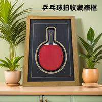 Ping Pong Paddle Display Frame with Acrylic Cover, Wall-Mountable