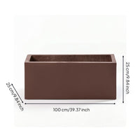 Cement Planter Box Stone-Like Rectangular Planter Box Matte Plant Container for Gardeners, Homeowners, Balcony, Garden, Courtyard