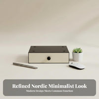 Storage Riser with Drawers Multi-Functional Desk Organizer Space-Saving