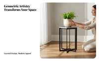 Flower Pot Table Modern Aesthetic Hexagonal Pedestal Table Heavy Duty