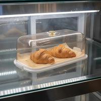 Clear Dessert Box Gold Knob Cake Display Box Rectangular