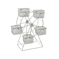 Rotating Snack Stand Tabletop Rotating Wheel Wheel Dessert Server Silver Finish