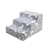 Dog Steps Stairs Bed Non-Slip Pet Small Dogs, Dog Steps for Elderly Dogs, Glow i #variant:Grey with Luminous Stars and Moons