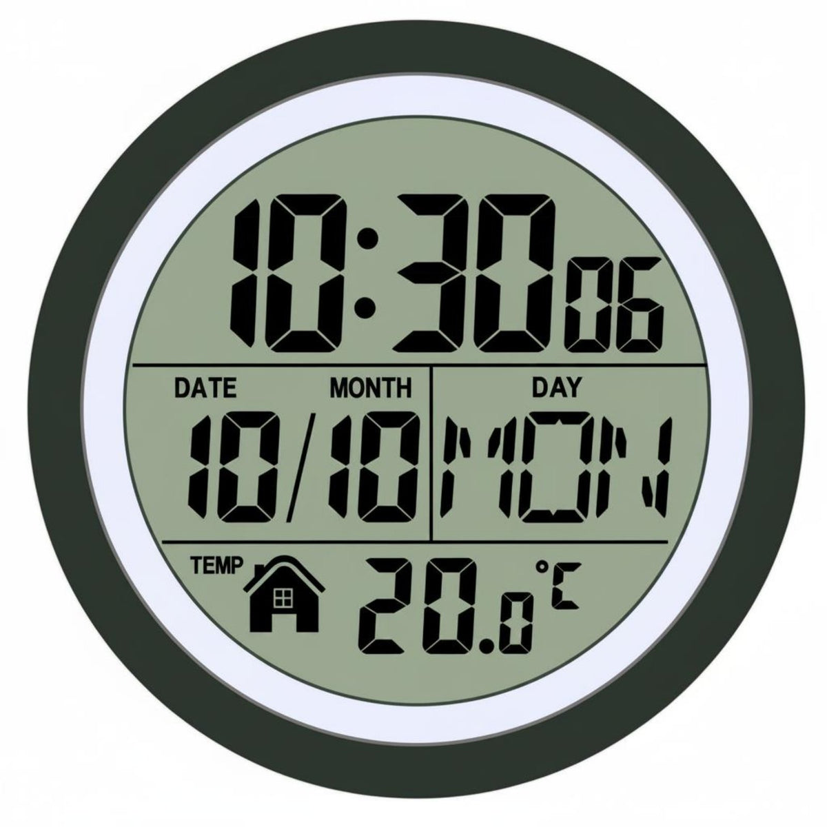 No-Drill Bathroom Suction Timepiece Crystal Clear Suction Wall Timepiece for Kitchen