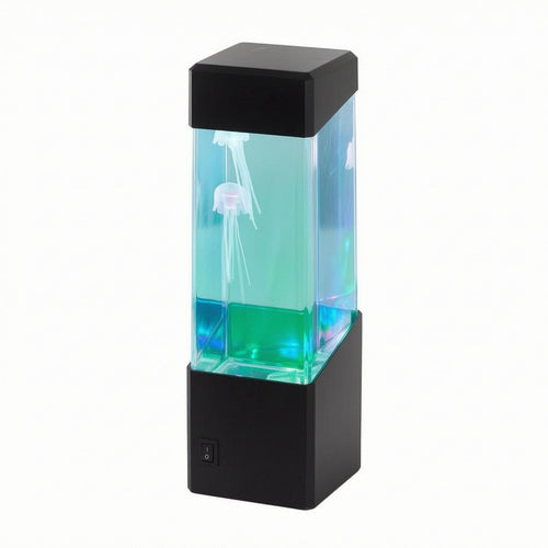 Decorative LED Night Light Rectangular LED Jellyfish Lamp Compact for Bedroom
