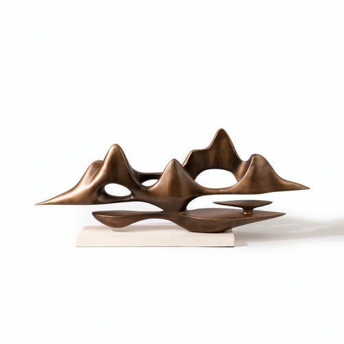 Mountain Sculpture Brushed Rockery Ornament Easy to Clean for Homeowners