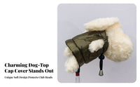 Novelty Dog Golf Headcover | Soft furry knit Exterior, Thick Padded Protection, luxurious Golf Club Cover