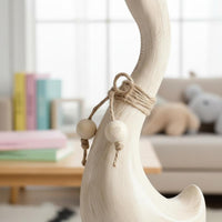 2 Pieces Wooden Duck Couple Figurines Distressed Finish for Desktop, Windowsill