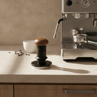 Impact-Style Manual Coffee Tamper Adjustable Tamper with Wood Handle Precision for Home Baristas