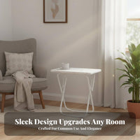 Foldable Computer Desk Space-Saving Portable Table Lightweight for Small Areas