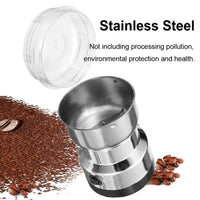 Stainless Steel Coffee Grinder, Small, UK Plug