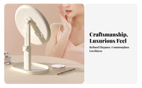 Collapsible Illuminated portable Built-in light-emitting diode Light Makeup Mirror for on-the-mobileers