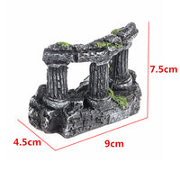 Resin Aquarium Roman Column Ruins Decoration Fish Tank Ornament