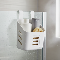 Wall-Mounted Plastic Storage Basket for Kitchen & Bathroom, Hanging Organizer