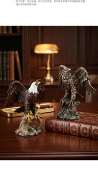 Vintage Resin Eagle Statue for Home Decor