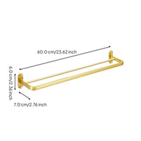 Brushed gold towel rack, no-drill