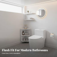 Easy to Clean single-Piece Siphonic Toilet Water-Saving Ware Modern Design Bathroom Fixture Soft-Close Seat for Homeowners, Families, Renovators, Restroom, Home, Powder Room