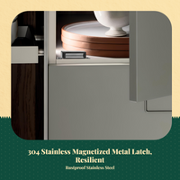 Attractive door latch, strong stainless steel cabinet latch, childproof lock, easy installation, dependable closing