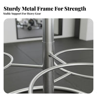 Space Saving Exercise Ball Rack Sturdy Metal Frame Exercise Ball Stand Tidy Organizer Stable Design for Fitness Center