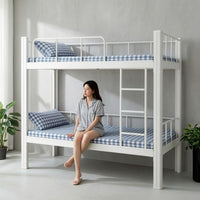 Metal Bunk Bed Space-Saving Bunk Bed Frame Heavy Duty for Students, Teens, Dormitory, Bedroom, Apartment