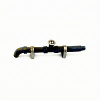 1:64 Scale Water Pipe Model Hand-Painted Miniature Pipe with Valve 3D-Printed Scene Prop Weathered for Modelers, Dioramas, Architectural Models, Street Scenes