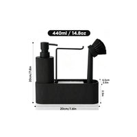 Dish Soap Dispenser Brush Holder Space Saving Countertop Cleaning Holder