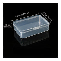 Clear plastic box with lid