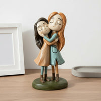 Hugging Sisters Statue Birthday Gift Sister Embrace Figurine Symbolic for Women