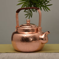1.7 Liter Handmade Copper Teapot Anti-Scald Handle Stovetop Tea Kettle