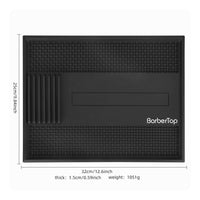 Grooved Barber Mat Non-Slip Barber Mat Silicone for Hairdressers