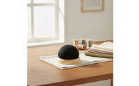 Sewing Needle Holder Round Pin Cushion Fabric Surface Wooden Base Sewing Tool for Making Crafts Pin Storage Creative Sewing Home Workspace
