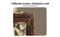 utilitarian Lockbox Nightstand Retro Design Bedside Table Multi-Purpose