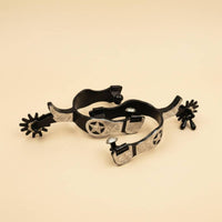 Star Engraved Riding Prod Smooth Rolling Rowels Western Cowboy Prod Horse Riding Aids for Cowboys, Equestrians