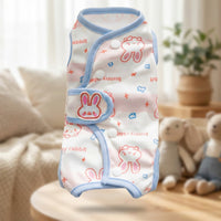 Post-Surgery Cat Suit with Tie-String, Thin Cat Clothing for Recovery, Unisex Four-Legged Clothing and Cat Neutering Suit, Anti-Licking Design