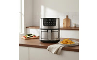 Stainless Steel Air Fryer 7 L Air Fryer with Basket Countertop Cooker Family-Sized for Families, Kitchen