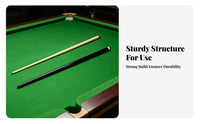 Black Section Billiard Cue Stick Tapered Solid Wood Cue Leather Tip