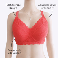 Back Support Underwired Bras for Women with Full Coverage and Posture Correction, Plus Size with Lining for Everyday Wear