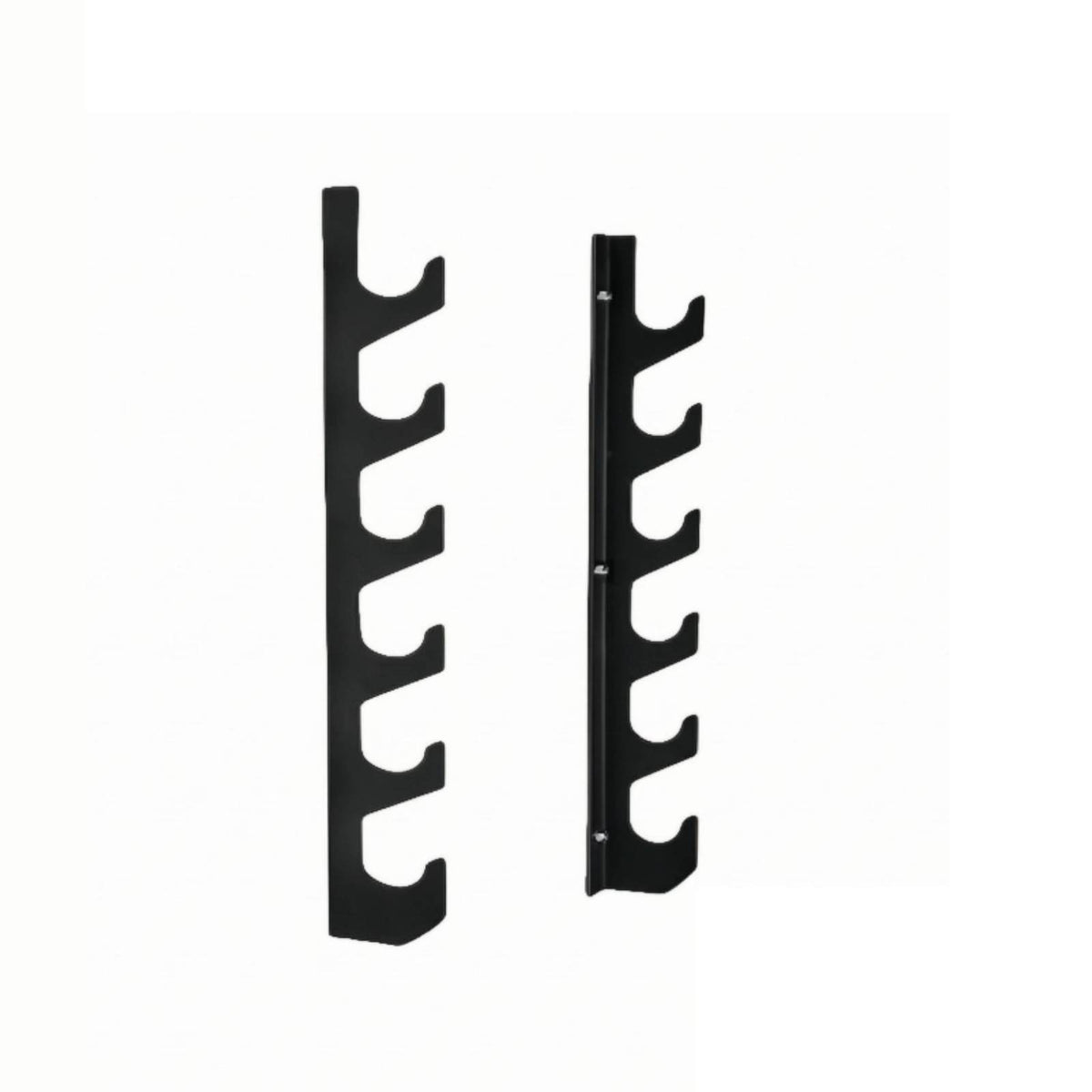 Black Coated Wall Mounted Barbell Rack Space Saving 6 Slot Bar Storage Rack Easy Installation Wall Mounted Bar Holder Heavy Duty for Home Gym