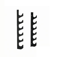 Black Coated Wall Mounted Barbell Rack Space Saving 6 Slot Bar Storage Rack Easy Installation Wall Mounted Bar Holder Heavy Duty for Home Gym