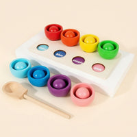 Child-Centered Color Matching Toy with Cups Cognitive Color Sorting Balls Educational Balls in Cups Interactive for Preschoolers