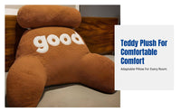 Teddy Fleece Support Pillow, Multi-Functional Bedside Pillow, Soft Plush, for Studying, Sofa, Dormitory, Random Color