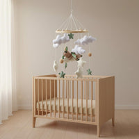 Felt Crib Mobile Developmental Cloud Crib Mobile Gender Neutral for Newborns