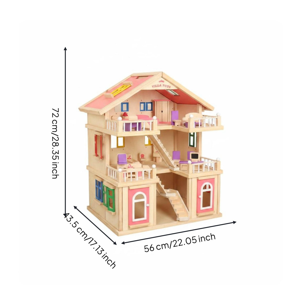 Miniature House  Dollhouse Realistic Design Buildable Dollhouse Playset for Children