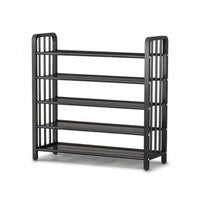 5-Tier Shoe Rack Space-Saving Furniture Solid for Renters