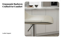 Adjustable rotating Stool with backrest Integrated Footrest for Kitchen Island, Adults