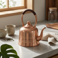 Stovetop Copper Teapot Easy to Pour Copper Stovetop Kettle Kitchenware for Home Use